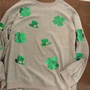 Women’s St. Patrick’s Day Sequin’s Graphic Sweater